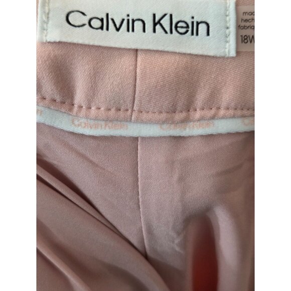 Calvin Klein Women's Dress Pants Cropped Flat Front Pink Size 18 Career Office - Picture 7 of 8